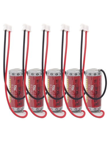 5 Baterías de Litio ER10/28 3.6V 800mAh para FX2NC-32BL