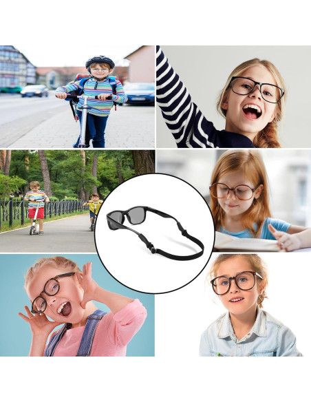 LVVFIT Correas para Gafas Niños 16.5-25.4 cm Multicolor 4 Pzas
