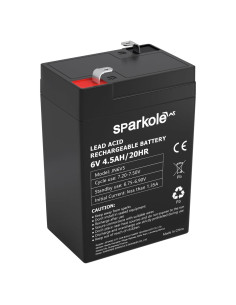Batería de plomo ácido 6V 4.5Ah Sparkole para juguetes y emergencia