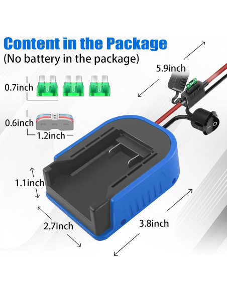 Adaptador Power Wheels Kobalt 24V Max con Fusible - 2 Paquetes