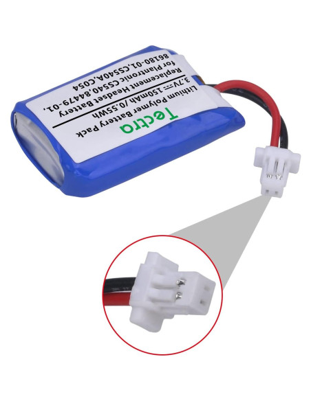 Batería Recargable Tectra CS540 para Auriculares Plantronics - 4 Unidades