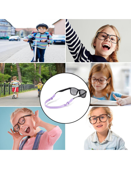 Correas para Gafas LVVFIT Niños 16.5-25.4 cm 4 Piezas Morado