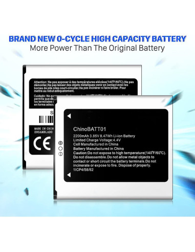 Batería de Reemplazo ChinoBATT01 2200mAh para Unimax UMX