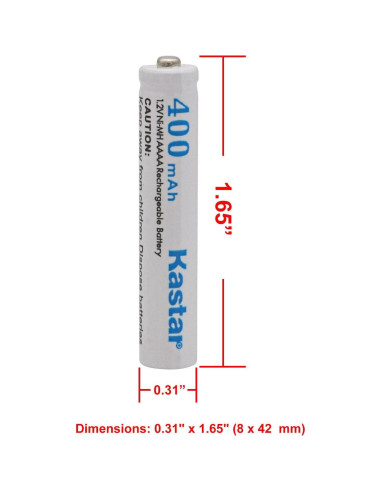 Batería AAAA Kastar 1.2V 400mAh + Cargador USB