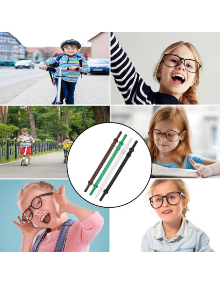 Correas para Gafas LVVFIT Niños 16.5-25.4 cm Ajustables 4 Piezas