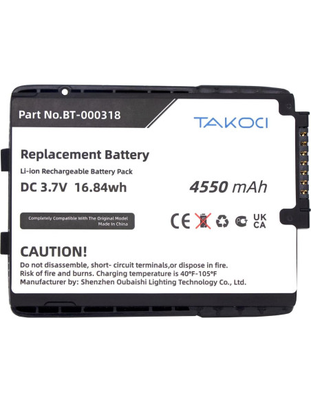 Batería de Reemplazo TAKOCI para Escáner Zebra TC70 TC75 4550mAh