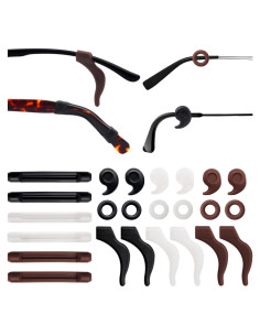 Benvo Sujetadores de Gafas de Silicona Antideslizantes 12 Pares