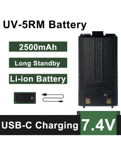Batería BAOFENG BL-5RH 2500mAh USB-C para Radio UV-5RM 2