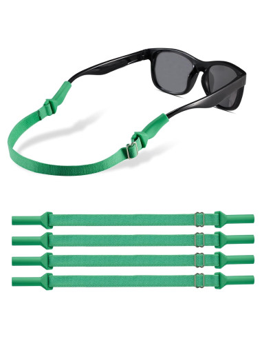 LVVFIT Correas para Gafas Niños 16.5-25.4 cm 4 Piezas Verde