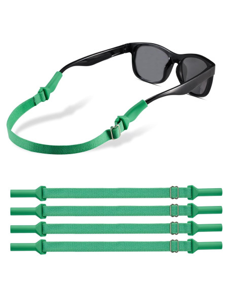LVVFIT Correas para Gafas Niños 16.5-25.4 cm 4 Piezas Verde