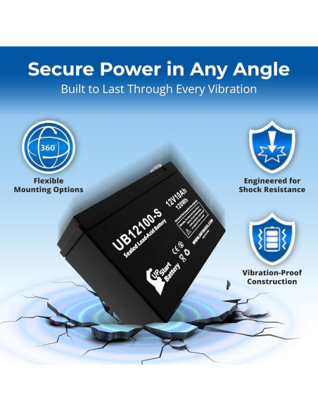 Paquete de 2 Baterías 12V 10Ah UpStart para Cortadoras Neuton CE5