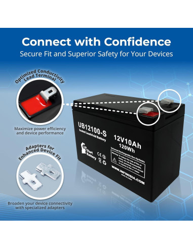 Paquete de 2 Baterías 12V 10Ah UpStart para Cortadoras Neuton CE5