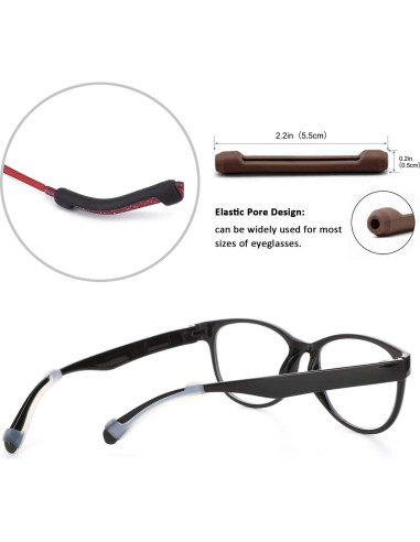 Benvo Sujetadores de Gafas de Silicona Antideslizantes 12 Pares