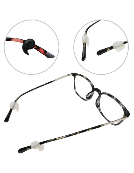 Benvo Sujetadores de Gafas de Silicona Antideslizantes 12 Pares