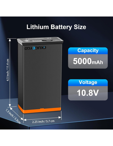 Batería recargable 5000mAh GKUGEYGO para cámaras Moultrie Edge