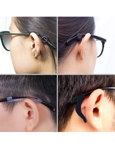 Benvo Sujetadores de Gafas de Silicona Antideslizantes 12 Pares