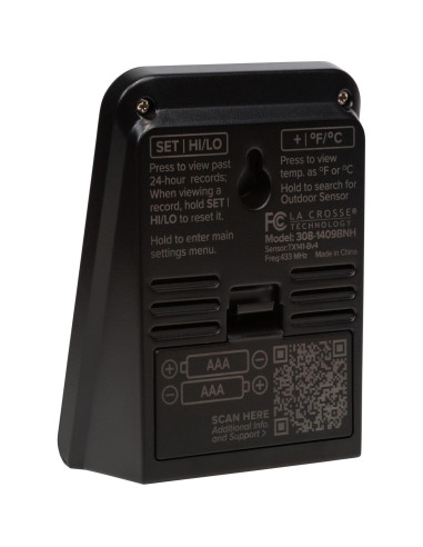 Termómetro Digital Inalámbrico La Crosse Technology Negro