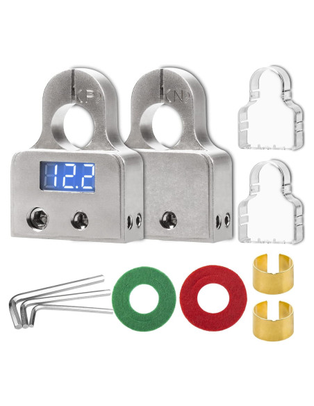 Conectores de terminal de batería Hamolar con voltímetro 12V