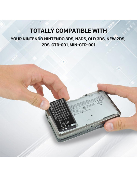 Batería de Reemplazo CTR-003 3800mAh para Nintendo 3DS/2DS