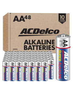 Baterías AA ACDelco Alcalinas 48 Unidades 1.5V Potencia Duradera