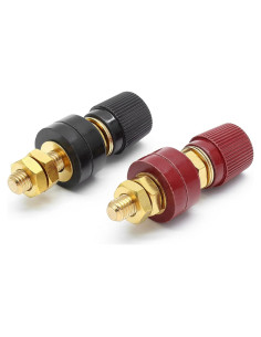 Conectores de Batería Luomorgo 5/16" Cobre 2 Pcs Rojo y Negro