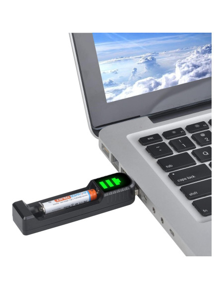 Pack 2 Baterías Recargables AAAA PowerTrust + Cargador LED