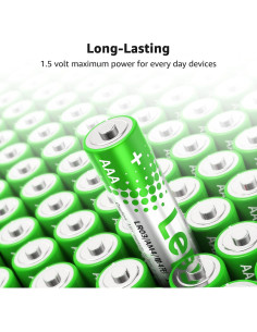 Baterías AAA Lepro Paquete de 24 - Alcalinas 1200mAh 2
