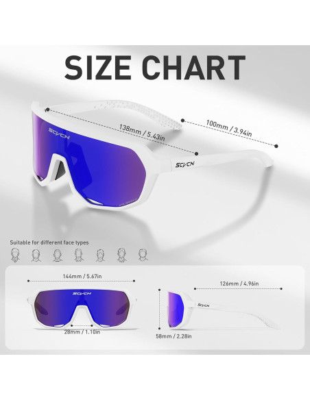 Gafas de Ciclismo SCVCN DZ-S63 Polarizadas UV400