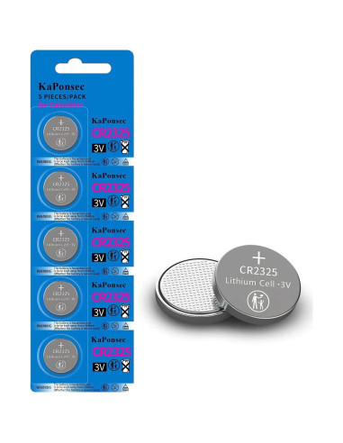 Batería de Botón de Litio CR2325 3V KaPonsec - 10 Paquetes