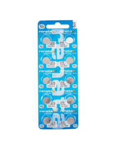 10 Baterías de Reloj Renata Suiza 370 0% Mercurio