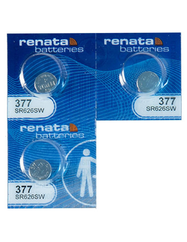 Batería de Óxido de Plata Renata 377 - SR626SW (3 Unidades)