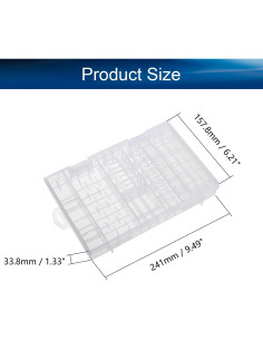 Caja de Almacenamiento de Baterías Heyiarbeit Transparente 1Pcs 2