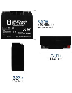 Batería Mighty Max 12V 22AH SLA para Silla de Ruedas Bruno 2