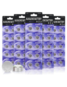 Paquete de 50 Baterías Alcalinas LR44 1.5V Premium Kunying