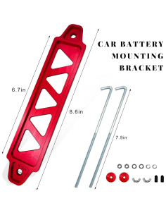 Soporte de Batería MUQIDA Rojo 20.06 cm Ajuste Universal 2
