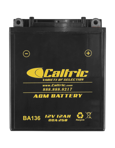 Batería AGM Caltric YB12AL-A2 12V para Kawasaki y Yamaha