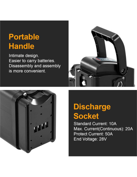 Batería de Bicicleta Eléctrica YOSE POWER 36V 13Ah Compatible