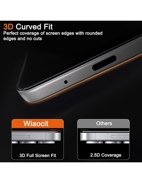 Protector de Pantalla Vidrio Templado Wiaocit para Samsung Galaxy S25 FE