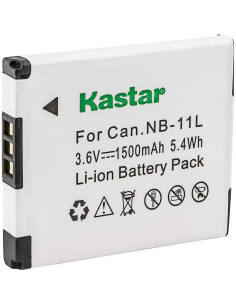 Batería Kastar 2-Pack para Canon NB-11L 1500mAh 3.6V 2