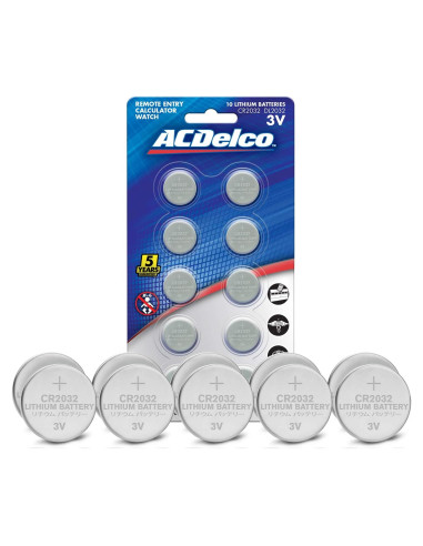 Baterías de Litio CR2032 ACDelco 10 Unidades 3V