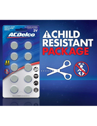 Baterías de Litio CR2032 ACDelco 10 Unidades 3V