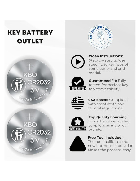 Paquete de 2 Baterías CR2032 para Llave Mazda - 2019-2025