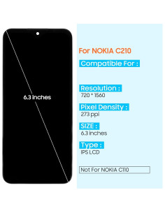 Reemplazo de Pantalla LCD Nokia C210 ARSSLY Digitalizador 2