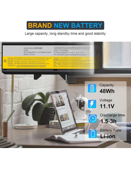 Batería de Laptop Lenovo IdeaPad 5200mAh 11.1V 6 celdas