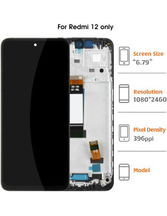 Reemplazo Pantalla LCD Original Xiaomi Redmi 12 6.79" Negro 2