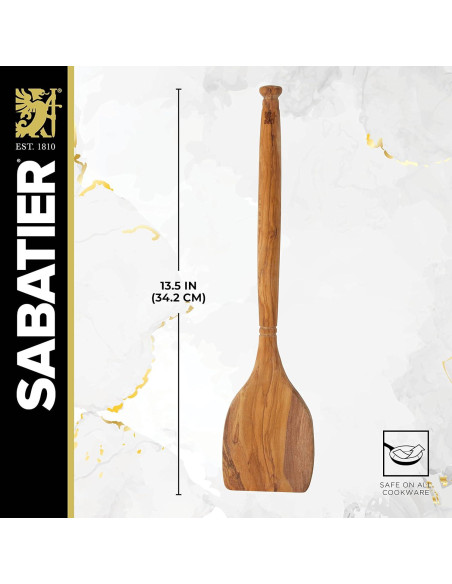 Espátula de Madera de Olivo Sabatier 35.6 cm - Cocina