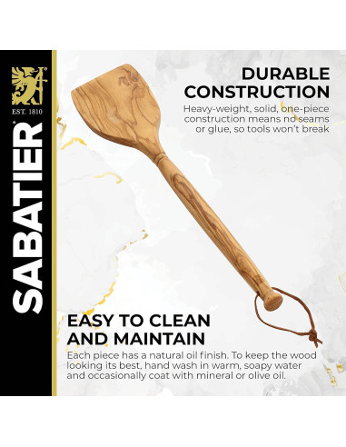 Espátula de Madera de Olivo Sabatier 35.6 cm - Cocina