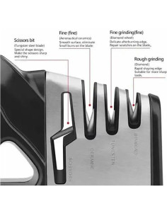 Afilador de cuchillos 4 en 1 Genérico con guantes de seguridad 2