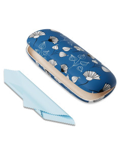 Estuche para Gafas ZAXMEY Duro Floral con Paño de Limpieza