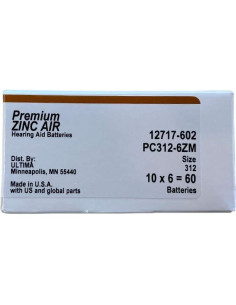 Baterías para Audífonos Starkey 312 Premium - Sin Mercurio - 60 Paquete 2